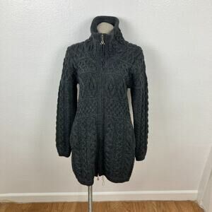 Aran Crafts Merino Wool Cable Knit Sweater Womens M Fisherman Outlander Ireland